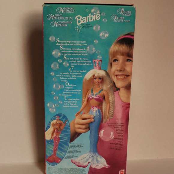 Rare Brand New Foreign International Bubbling Mermaid 1996 Barbie 90's doll - Picture 8 of 9